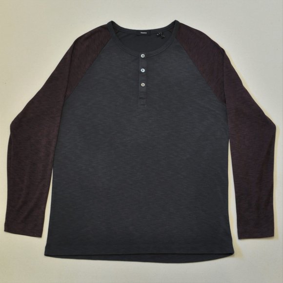 Theory Long Sleeve Henley Tee XXL - Picture 2 of 6
